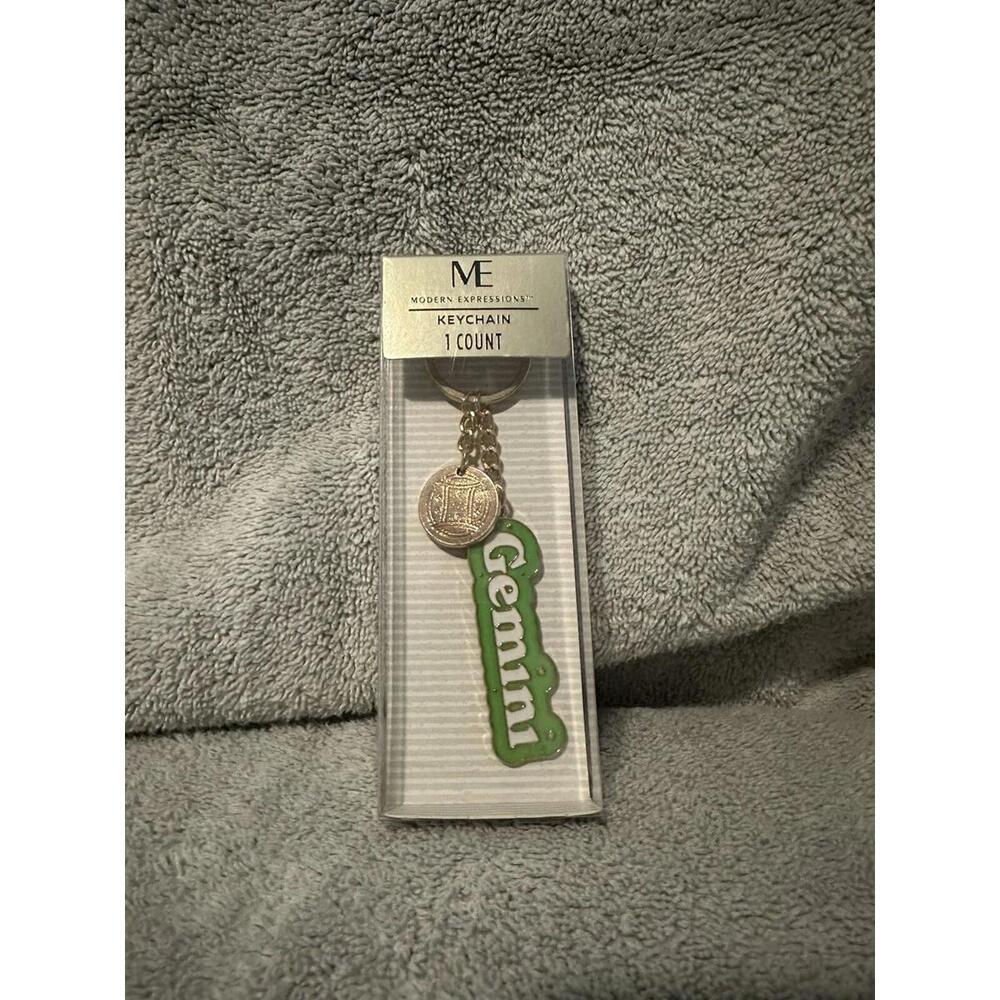 Zodiac Keychain Metal and Enamel "Gemini" Modern Expressions *NEW*